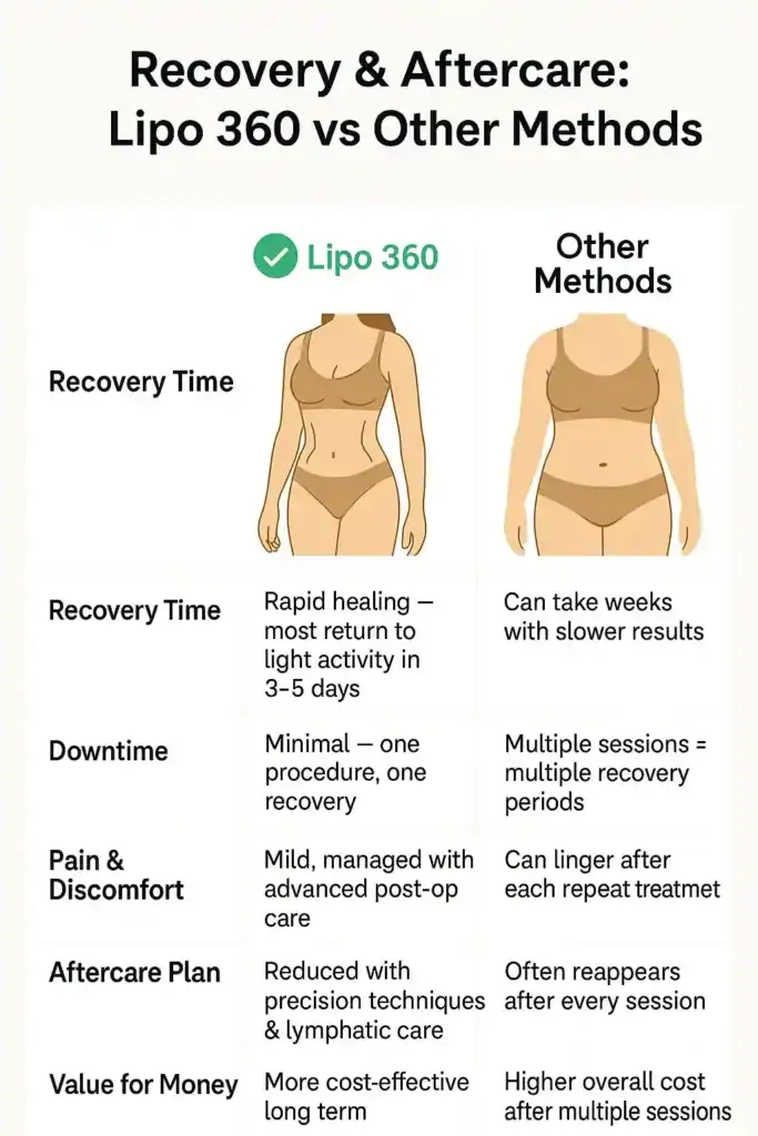 Recovery and Aftercare for Fat-Dissolving Surgery 2 Table to show fat dissolving injection aftercare Melton Mowbray