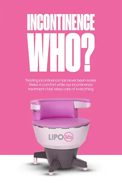 LIPO360 EMS Chair Can Help with Urinary Incontinence 2 Image of a urinary incontinence treatment seat Melton Mowbray